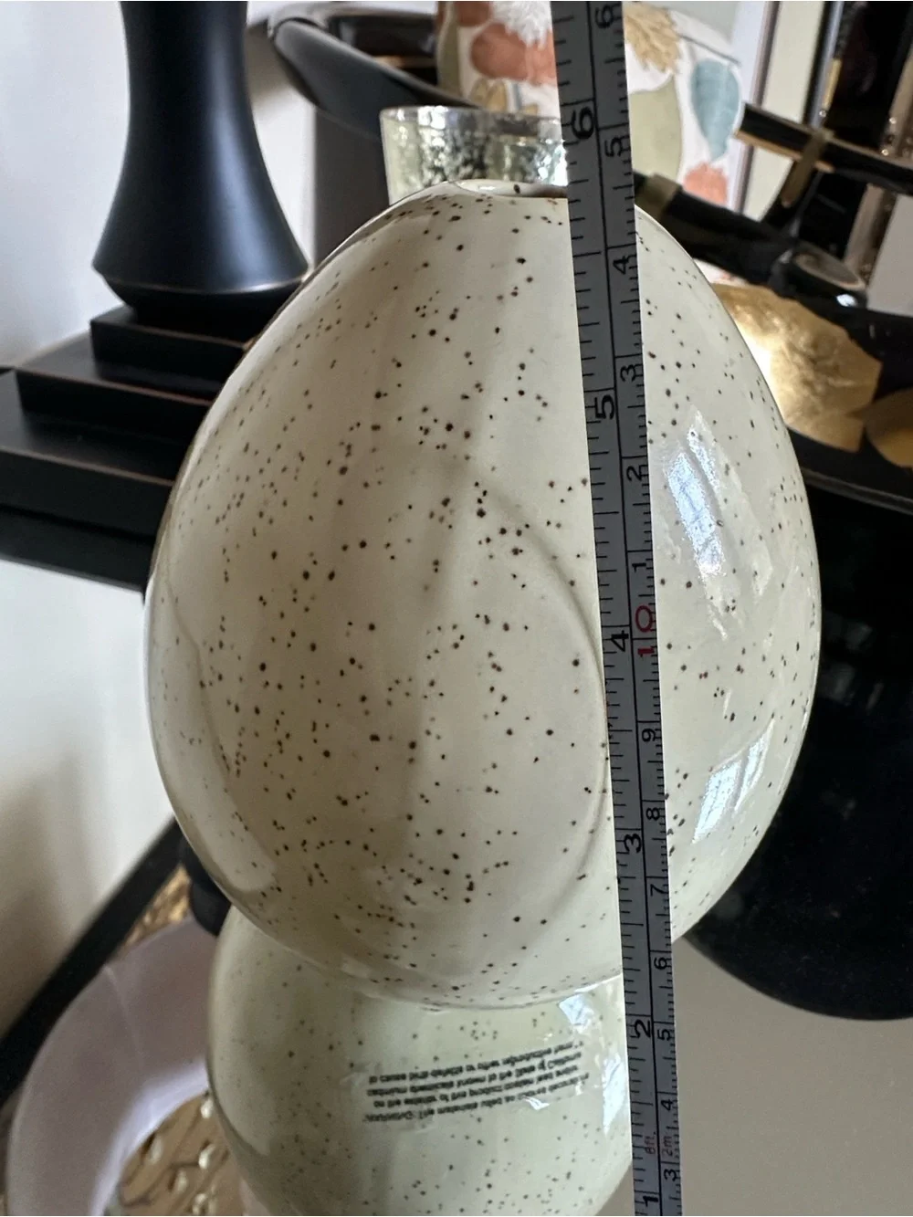 West Elm Speckled Egg Pottery Vase